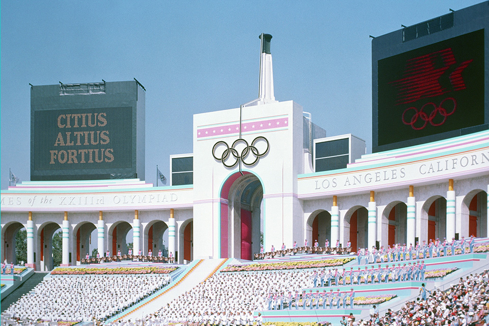 LA28 Olympic Torch LA Coliseum Webpage Banner